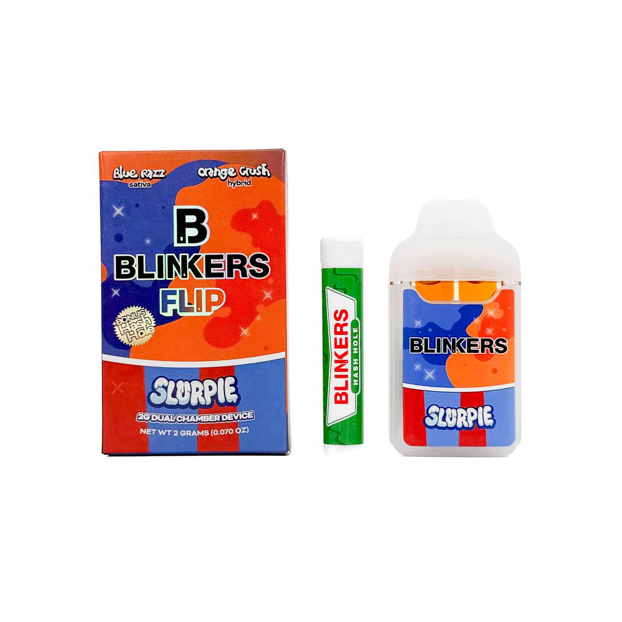 Blinkers Flip: Slurpie Edition – 2g Premium Disposable + Bonus Hash Hole
